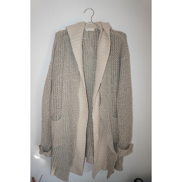 Sleeping on Snow Anthropologie Long Wool Blend Hooded Cardigan Duster Size Small - Picture 9 of 10